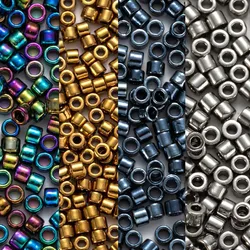 Japan 2mm*2.5mm Glass Beads 10Grams/Tube Metallic Colors Glass Beads For DIY Handmade Sewing