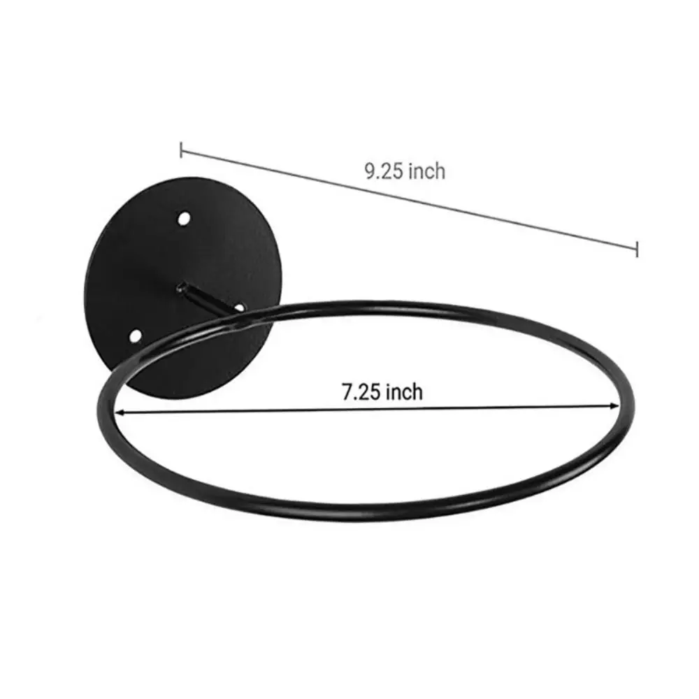 Wall Mounted Ball Display Shelf Multi-purpose Black Basketball Storage Rack Space Saving Durable Basketball Iron Frame