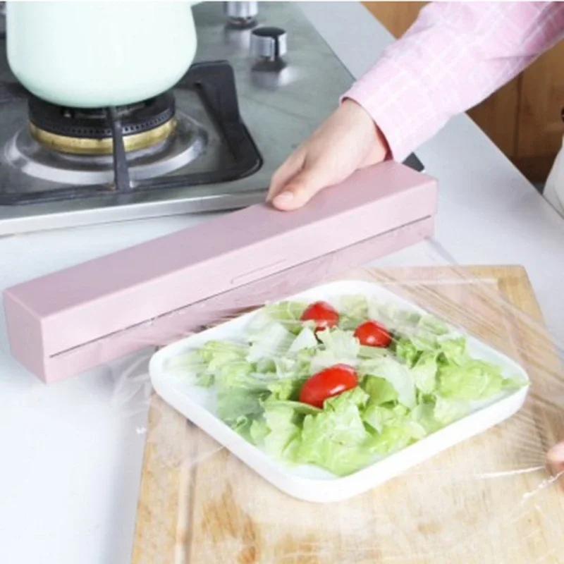 Plastic Wrap Dispenser Kitchen Tools Cling Food  Cutter  Storage Holder  Film  Accessories Cling Wrap Dispenser