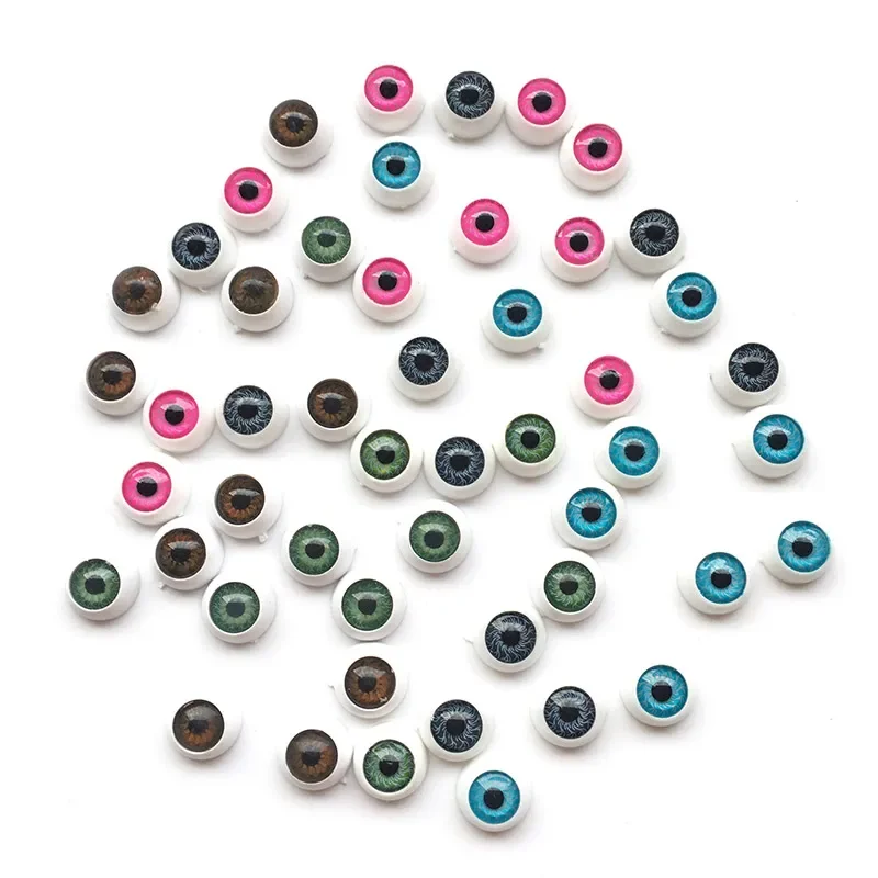 20pcs/lot 12mm Doll Eyeballs Round Acrylic Eyes for DIY Doll Bear Crafts Mix Color Plastic Dolls EyeBall Eye Accessories