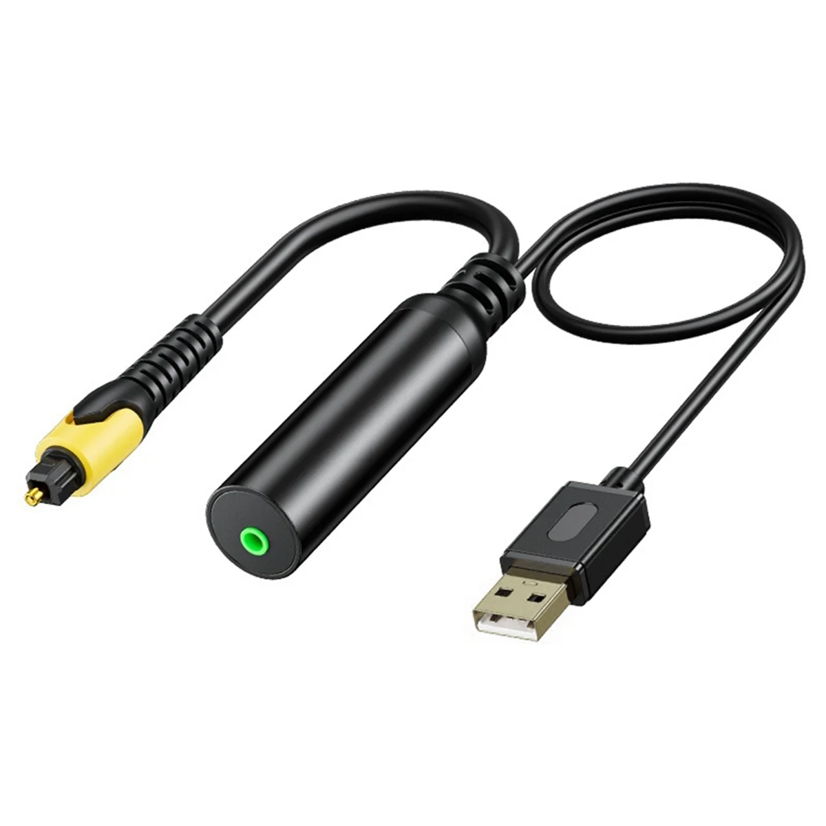 Cabo de áudio de fibra óptica digital USB porta quadrada SPDIF para conversor de áudio de 3,5 mm para conexão ao amplificador de áudio