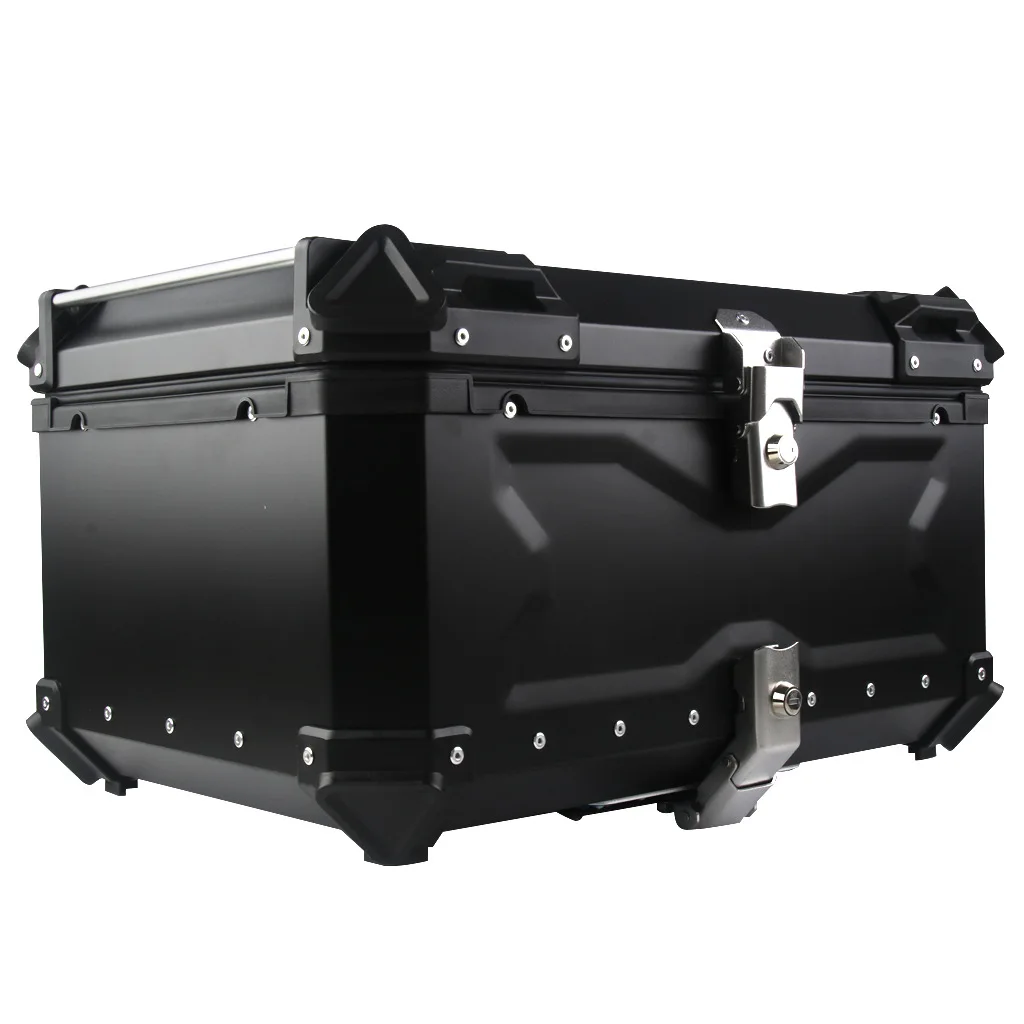 65L80L Embossed X Aluminum Alloy Tail Box Electric Motorcycle Trunk Quick Release Storage Luggage