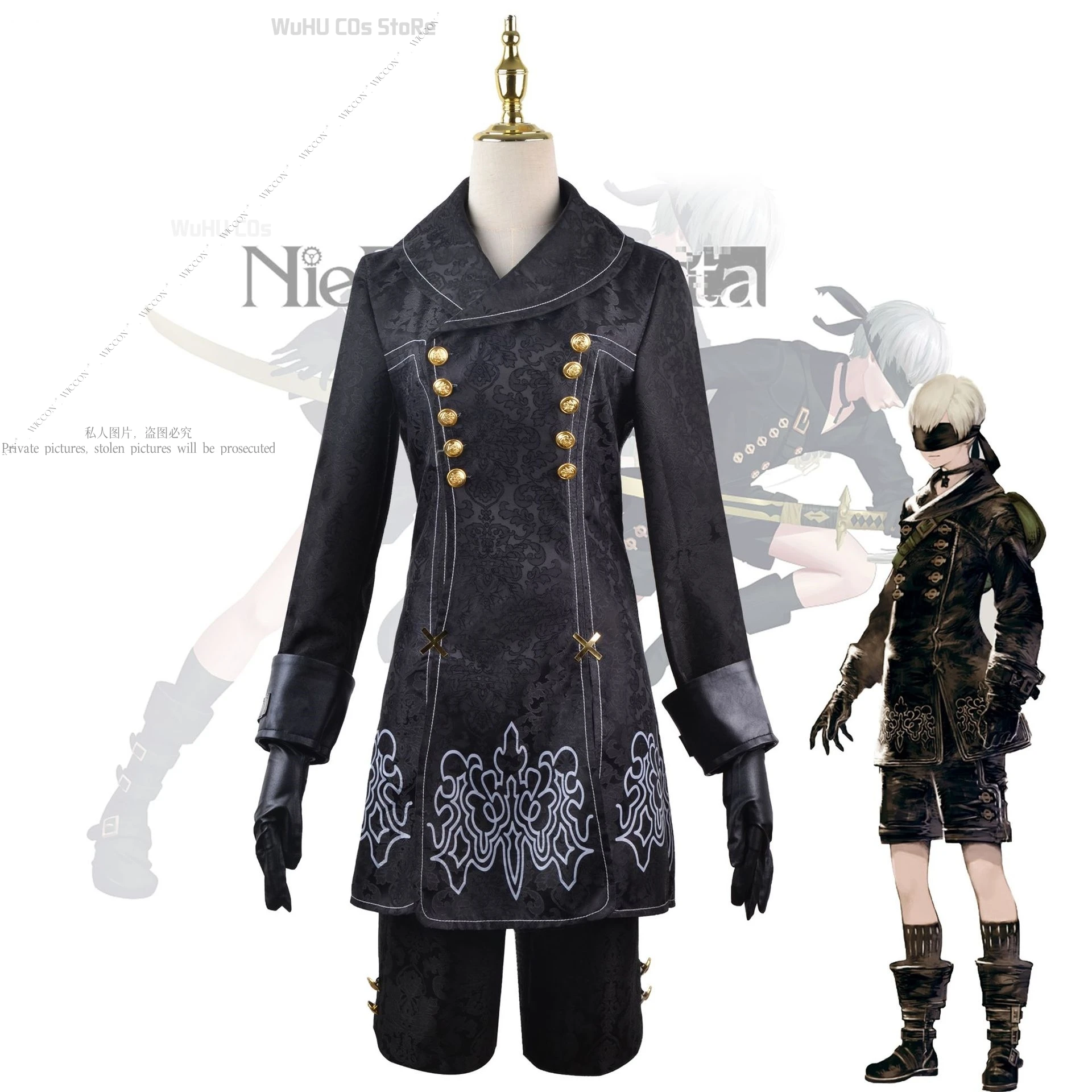 Anime Game Cosplay Costume Wig 2B 9S Woman Man NieR Cos Automata YoRHa No.2 Type B YoRHa No.9 Type S Halloween Party Role Play