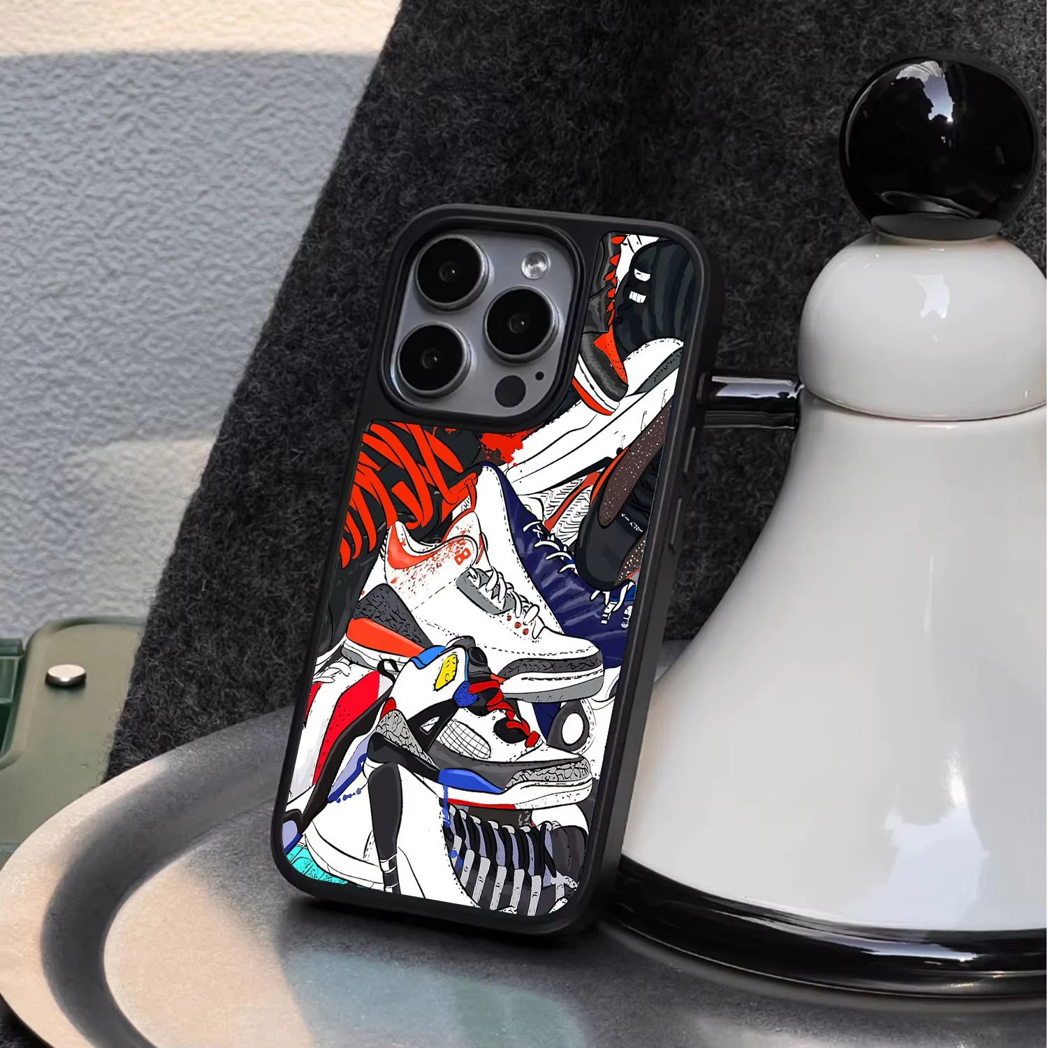 Luxury Basketball Sneaker Phone Case For iPhone 17 Air 16 15 14 13 12 11 Pro Max Plus Mini SE 2020 2022 Sports Shoes