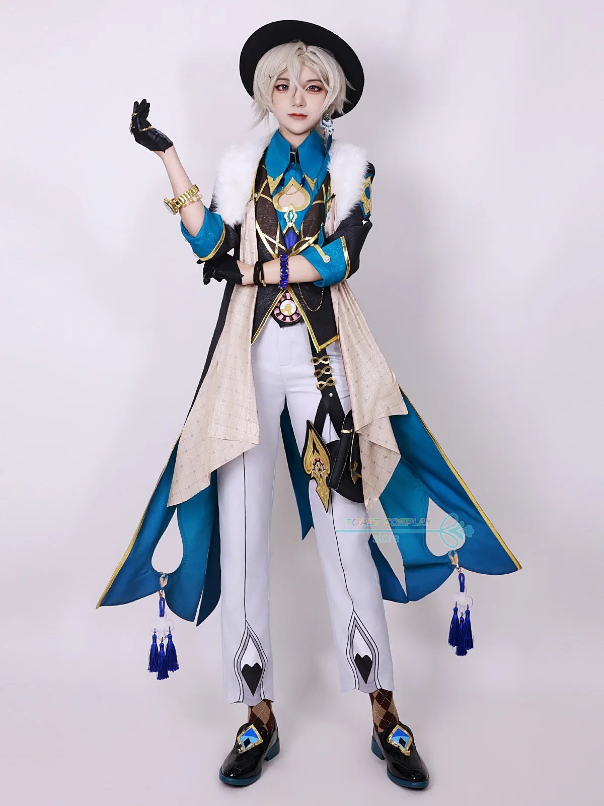 Aventurin Cosplay Spiel Honkai Star Rail Aventurin 3D Druck Cosplay Kostüm Perücke Full Set Anime Rolle Spielen Karneval Party Kleidung