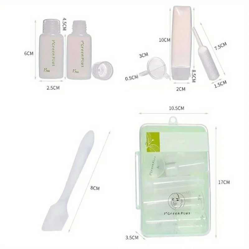 10PCS 여행 화장품 디스펜서 병 세트 휴대용 화장품 스킨 케어 빈 병 비행기에 대 한 휴대용 스프레이 병
