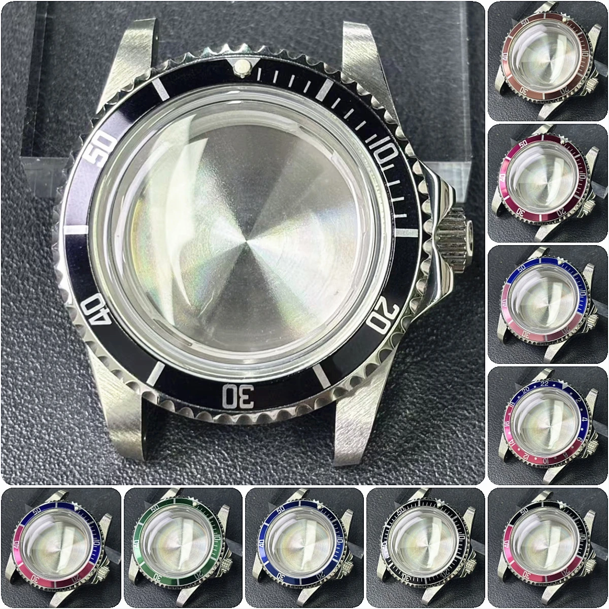 

Корпус NH35 39 мм, винтажный купольный стеклянный корпус для часов в стиле ретро Submariner NH35 NH36 NH34, аксессуары для часов с механизмом