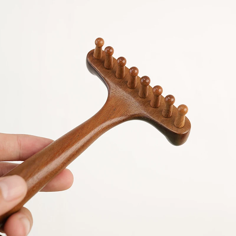 

1 шт. портативная массажная щетка из сандалового дерева Гуа Ша, массажер для головы, шеи, живота, ног, тела, меридиан, деревянные терапевтические массажные инструменты