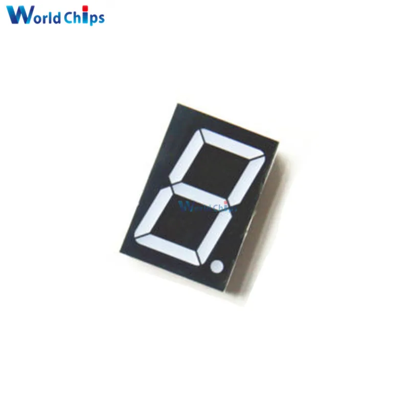 5Pcs 10 Pins 1.8 inch 1 Bit Digit Red Led Display 7 Segment Common Cathode Digital Display