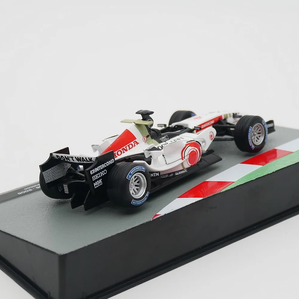 Ixo 1:43 Honda RA106 2006 Jenson Button Racing Diecast Car Model Metal Toy Vehicle