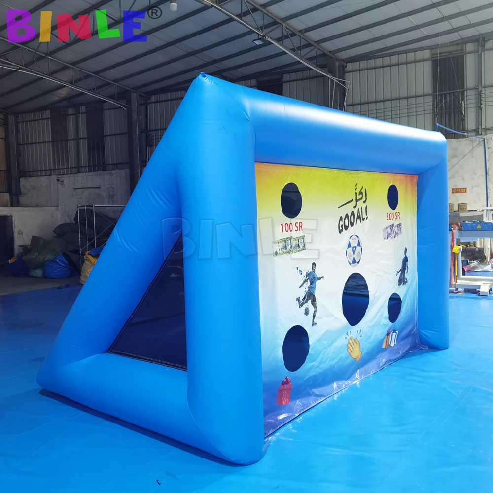 Sport Interactive Inflatable Football Shooting Soccer Goal Kick Game Inflatable Penalty Football Shootout Gate For Playground