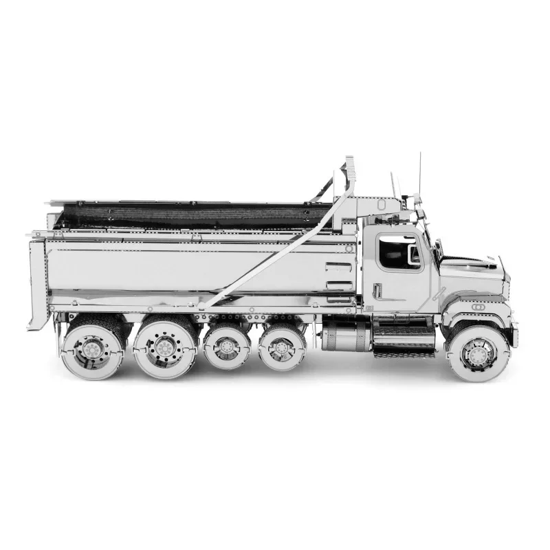 114SD Dump Truck 3D Metal Puzzle DIY Handmade Engineering Vehicle Assembly Model Laser Cutting Kit Jigsaw Toys for Kids Adult