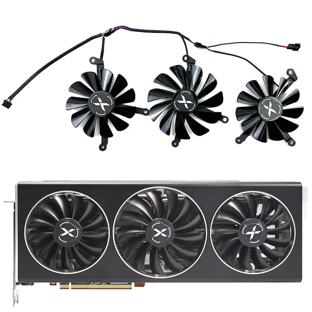 XFX 95MM 85MM RX6700XT CF1010U12S Graphics Card Fan for XFX SPEEDSTER SWFT 309 AMD Radeon RX 6700XT OC Cooling Graphics Fan