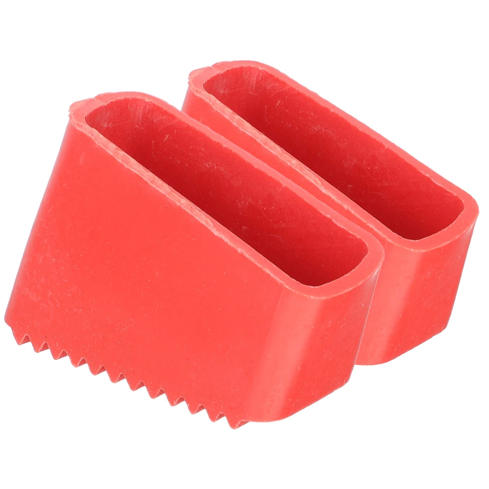 2Pcs Rote Leiter Füße Abdeckungen Gummi Boden Protektoren Hause Im Freien Robuste Verdickte Anti Slip Pads Bau Werkzeuge