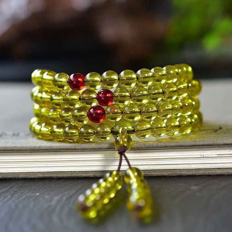 Natural 5A Grade Water Purified Blue Bracelet Dominican Amber Mexican Single Ring HandString Buddha Bead Men and Women's Beeswax