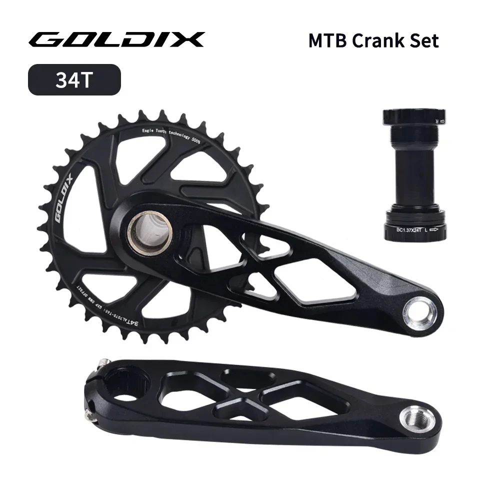 GOLDIX MTB Crankstel BSA 24mm 165mm 170mm 175mm Direct Mount R-SPEC Trail Hollow Bike Crank Spindel DH AM XC voor Shimano SRAM - afbeelding 1