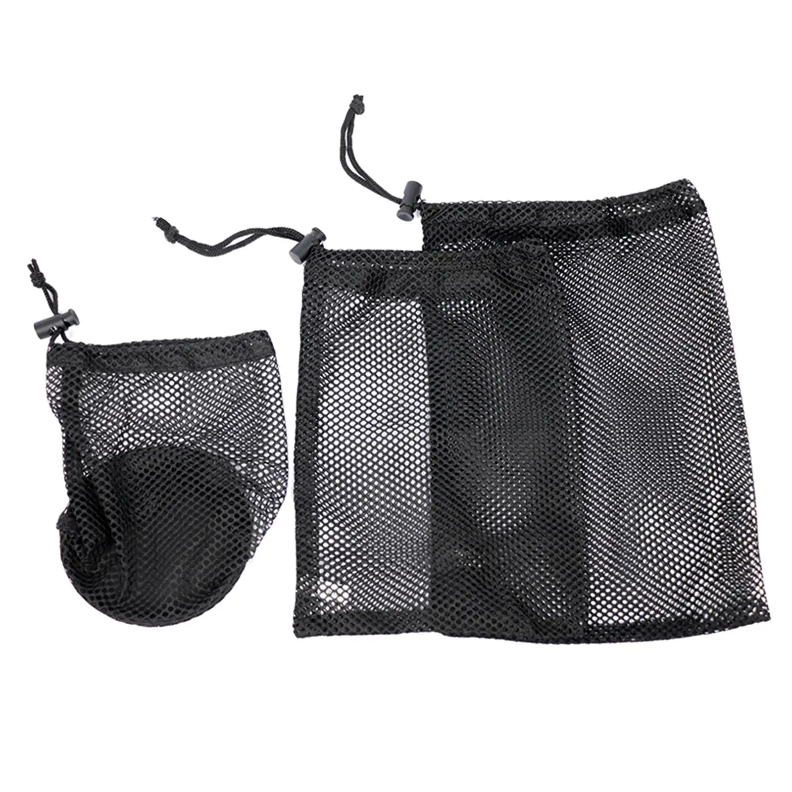 Black Golf Ball Bag, with Sliding Drawstring Cord Storage Bags Organizer for Sports