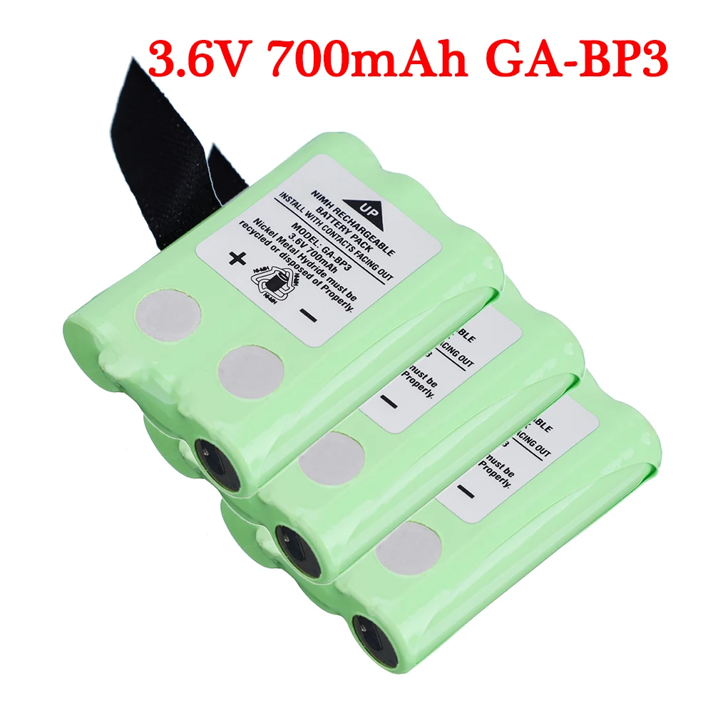 3.6V 700mAh GA-BP3 Battery Pack for Cobra PR145/PR150/PR155 Walkie-Talkie 2-Way Radios Batteries