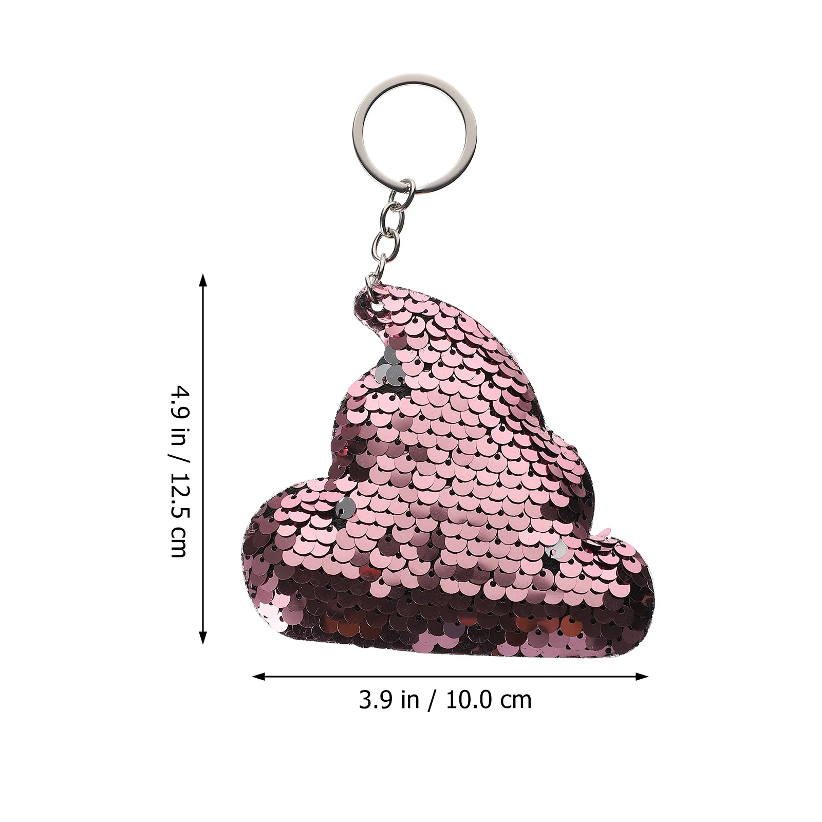 4 Pcs Poop Keychain Creative Bag Hanging Ornament Pendants Keys Decorations Sequins Backpack Car Pendents Lovers