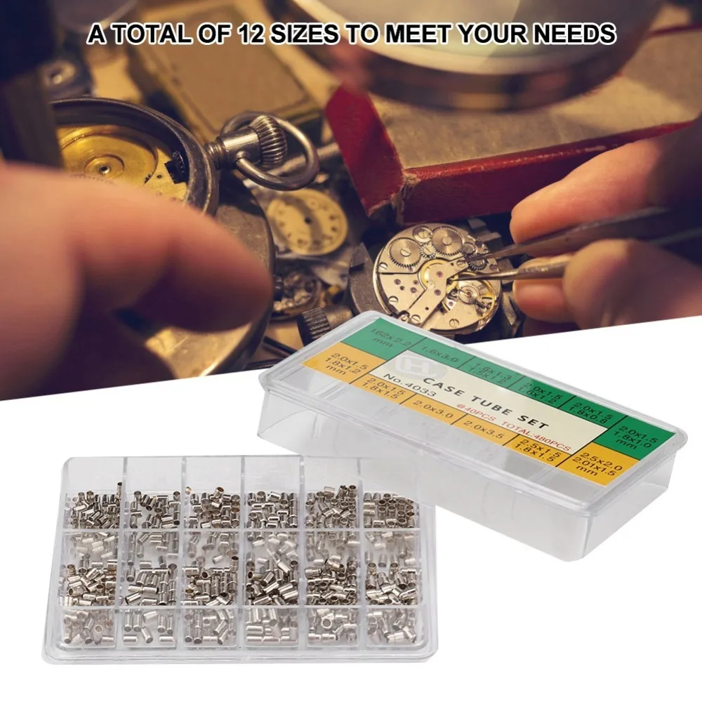 Long-Lasting Stainless Steel Watch Case Tube 12 Sizes Watchmaker Accessory Watch Parts Watchmaker Workshop