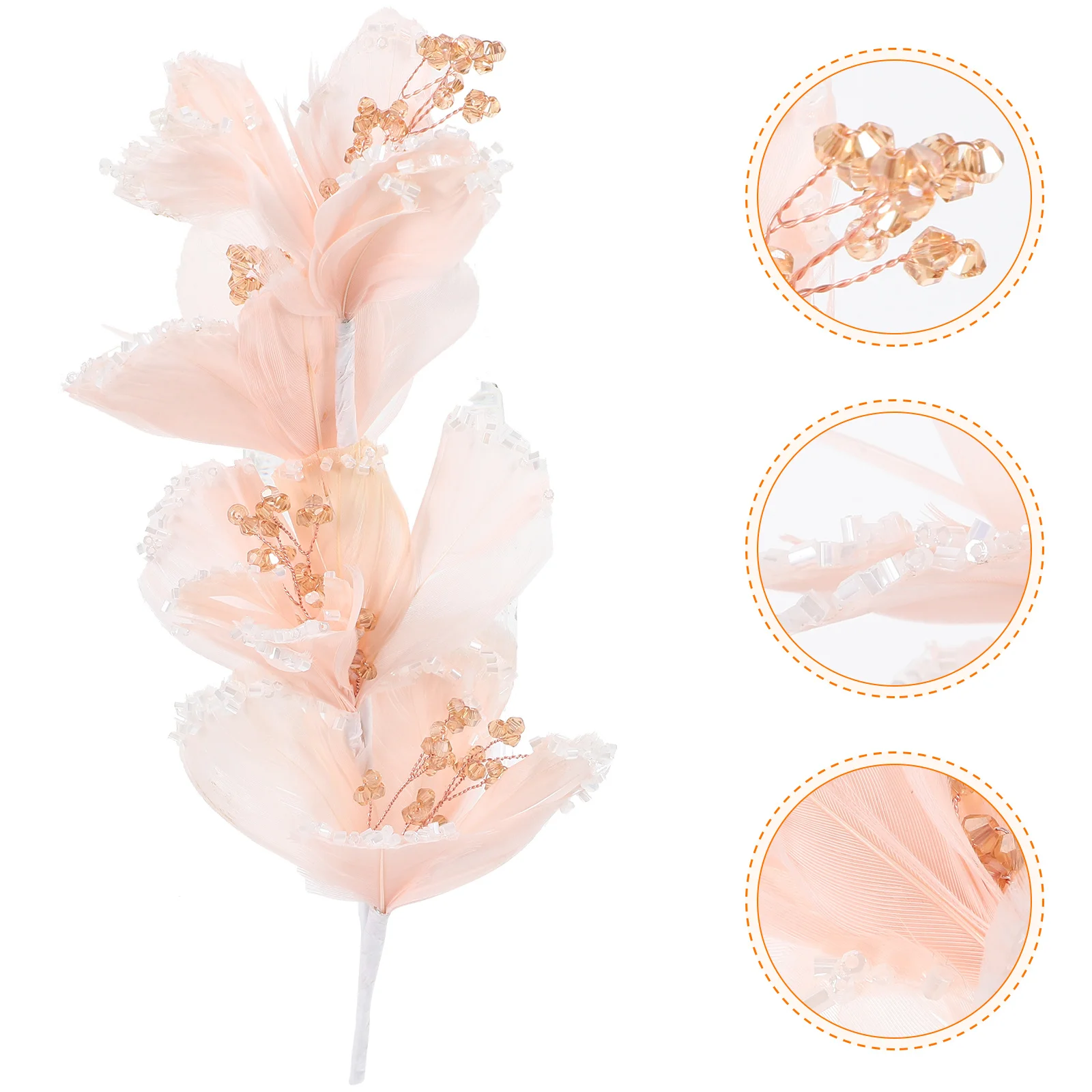 

Crystal Flower Headpiece Lightweight Floral Hair Accessories for Wedding Bridal Bride Elegant Hairband Birthday Graduation Party