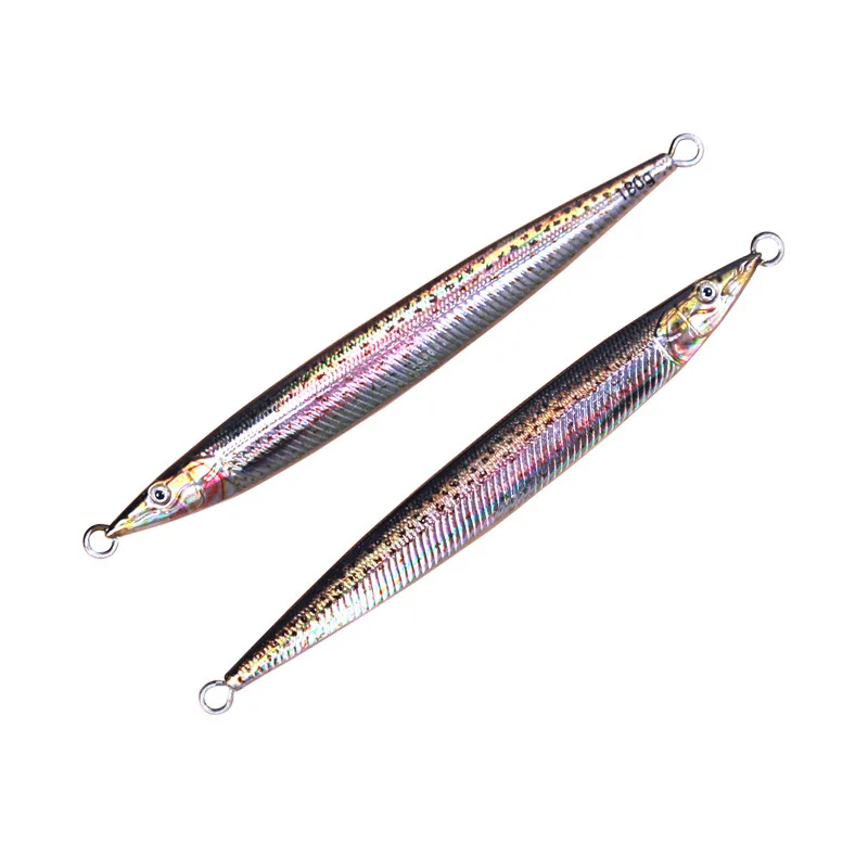 Japan 3D 80g 100g 120g 150g 180g 3D print knife jig jigging lure assist hook slow jig sea bass mackerel tuna boat fishing game