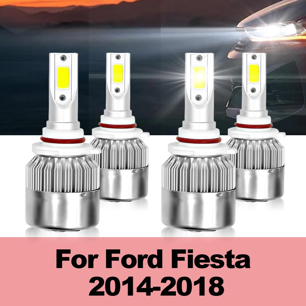 

LSlight LED Headlights Bulbs Car 72W 6000K 12V 9600LM Vehicles Headlamps 9005+9006 Kit For Ford Fiesta 2014 2015 2016 2017 2018