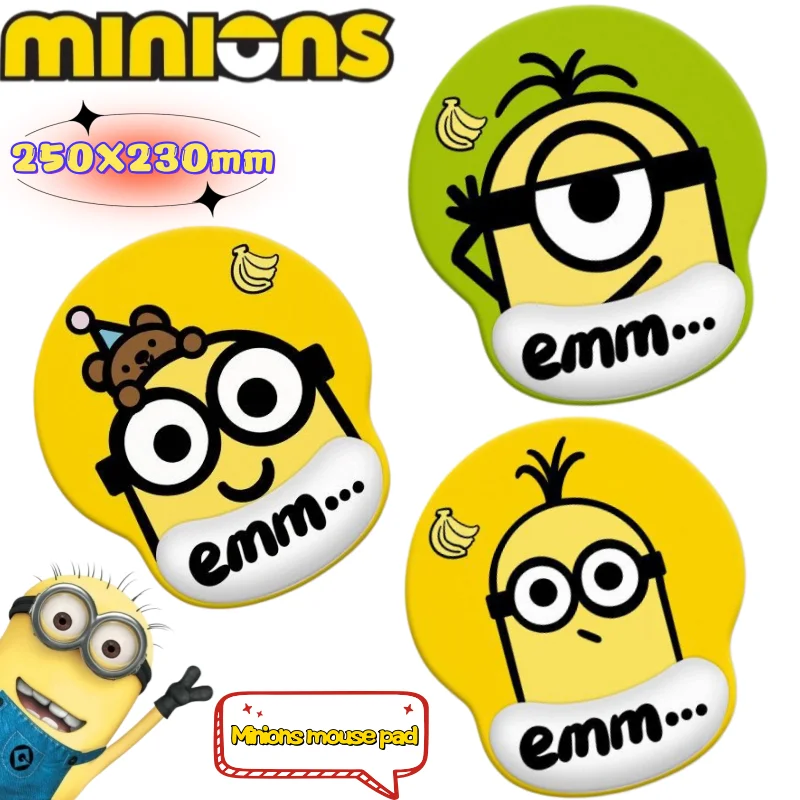 

Minions Despicable Me Kevin Stuart Mouse Pad High Color Value Cartoon Printed Men's and Women's Wrist Bracer Sponge Hand Pad