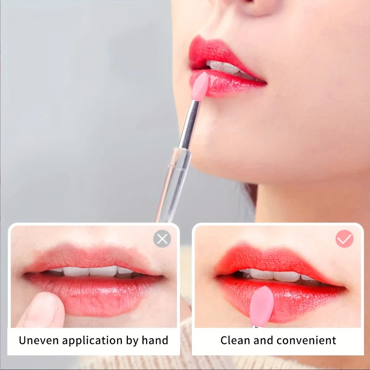 Brosse à lèvres Portable en Silicone avec couvercle, applicateur de baume à lèvres multifonction doux, rouge à lèvres, brillant à lèvres, brosse de maquillage réutilisable, 1/3/10 pièces