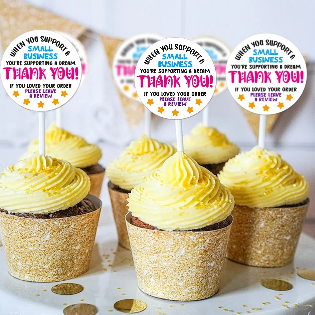 500 Stück, bitte hinterlassen Sie eine Rückblick, niedliche Aufkleber für kleine Unternehmen, Dankeschön-Aufkleber für Bäckereien, Verpackungen, Umschlagsiegel – Detail 4