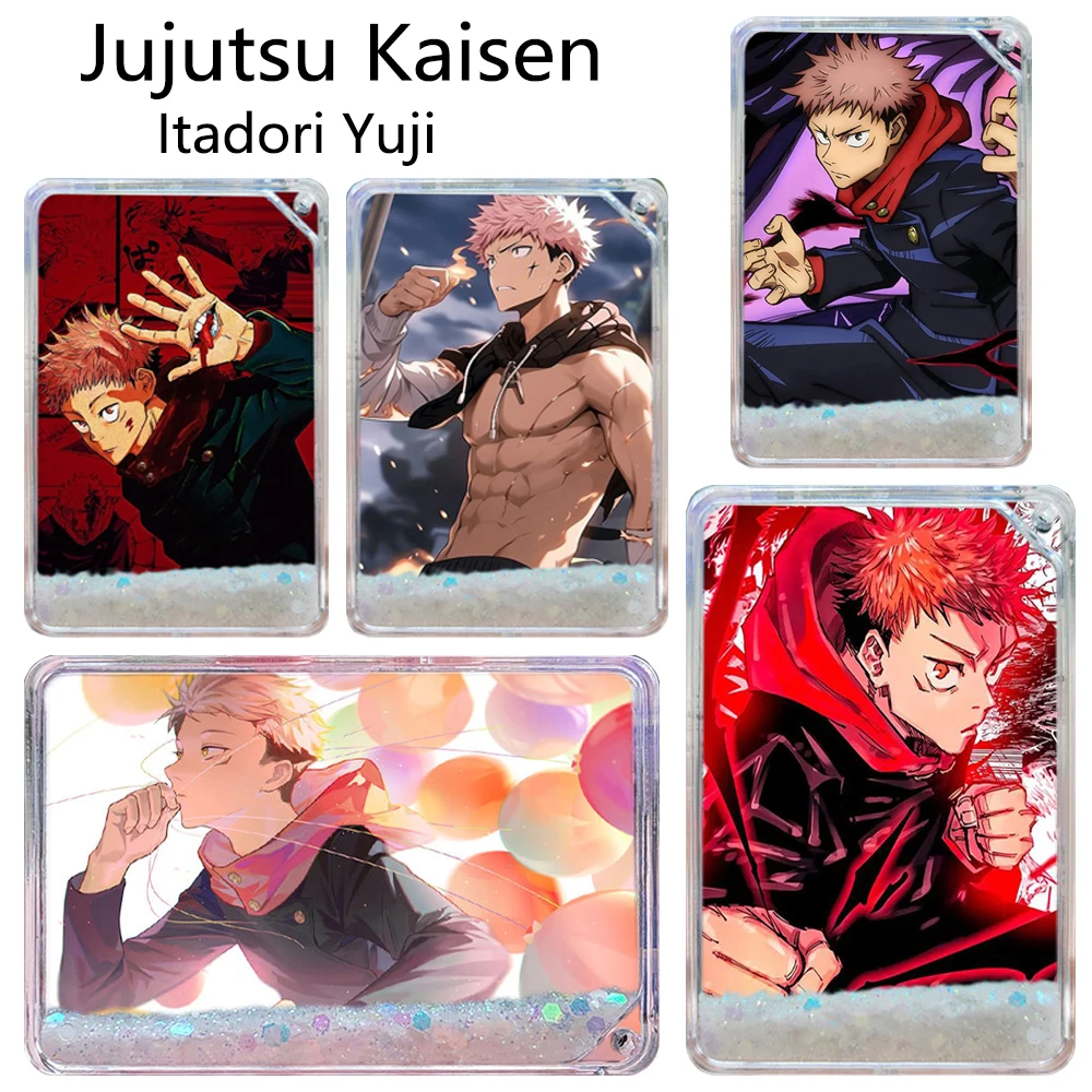 

Jujutsu Kaisen Itadori Yuji DIY White quicksand Acrylic collection card bricks Boy's birthday gift ornament Anime peripherals