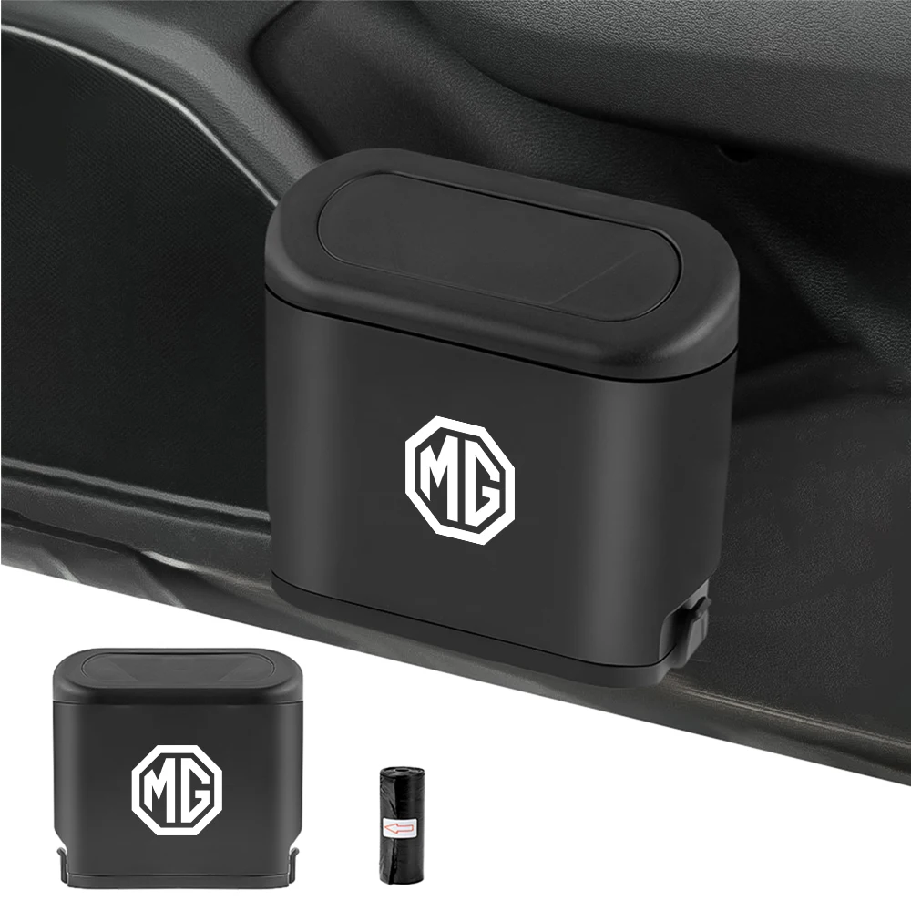 

Car Accessories Pressing Type Trash Can Organizer Case Trash Bin For Morris Garages MG MG3 MG5 MG6 MG7 ZS 3SW GT EZS EHS Phev