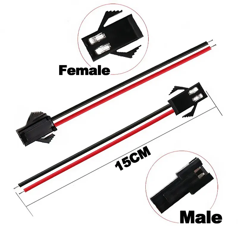 2Pin 3Pin 4Pin 5Pin 6Pin led موصل ذكر/أنثى JST SM 2 3 4 5 6Pin موصل قابس سلك كابل لشريط Led ضوء مصباح سائق #4