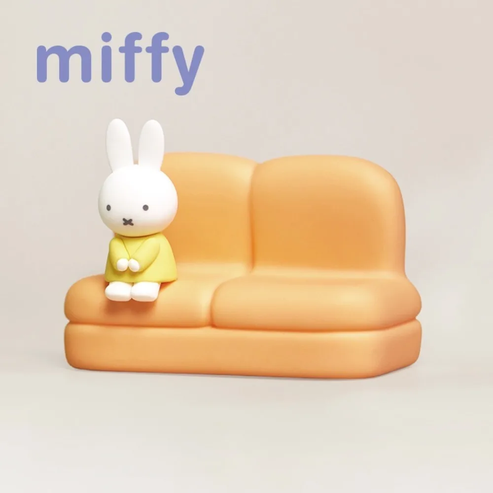 Kawaii Miffy Divano Staffa Ornamenti fatti a mano Scatola cieca Bambola Coniglio Bambola Giocattolo Ins Stile Regalo di compleanno squisito di bell'aspetto