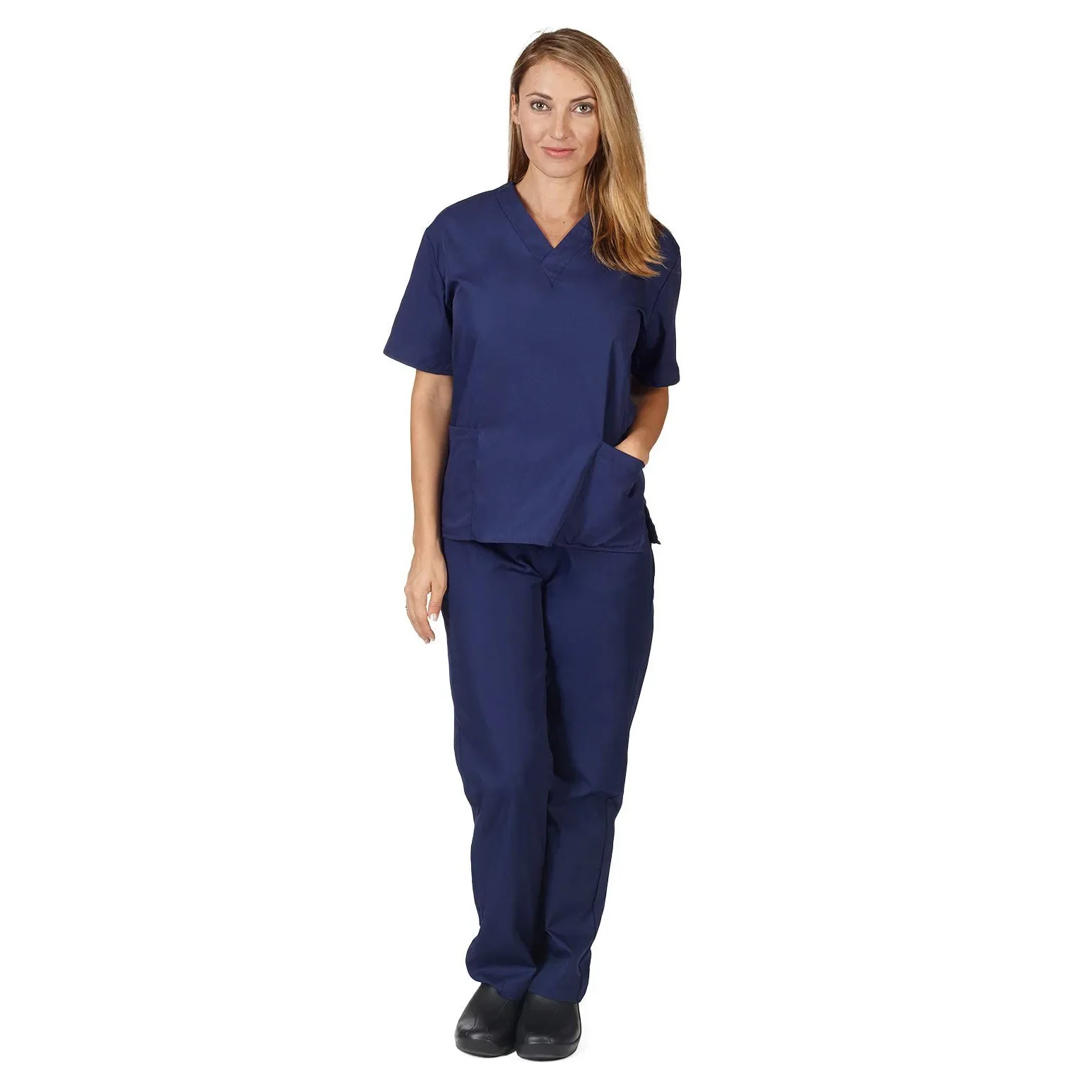 Uniformes médicaux avec poche solide pour documents, uniforme de travail de soins infirmiers à col en V, pantalons Y + unisexes, ensembles de gIslande, vêtements