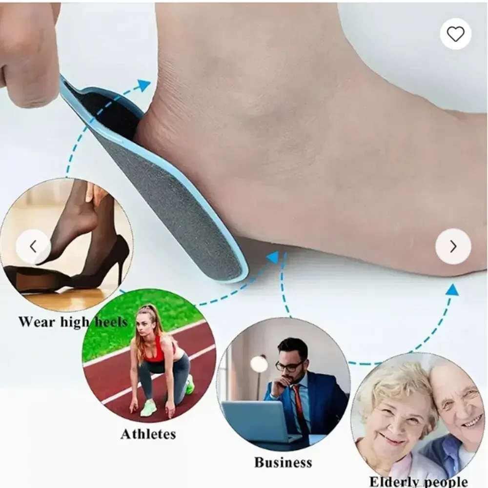 1 шт., профессиональная высококачественная U-образная наждачная бумага, пластиковая пилка для ног, средство для удаления мозолей, профессиональный скруббер для ног, маникюрный инструмент