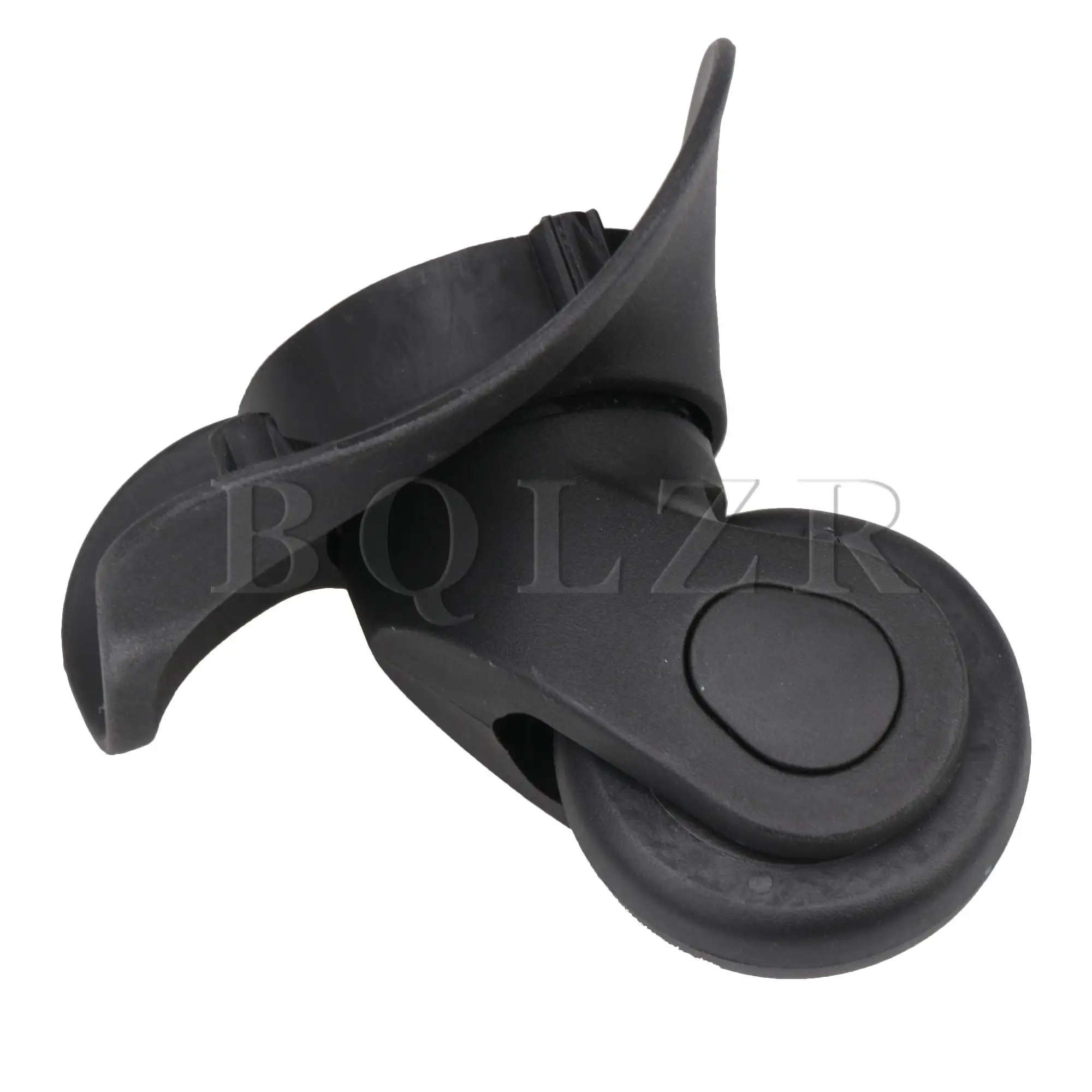 2Pieces DIY BQLZR 9.1cmx10.7x4.9cm Black Plastic Left & Right Luggage Swivel Wheels Replacement W041