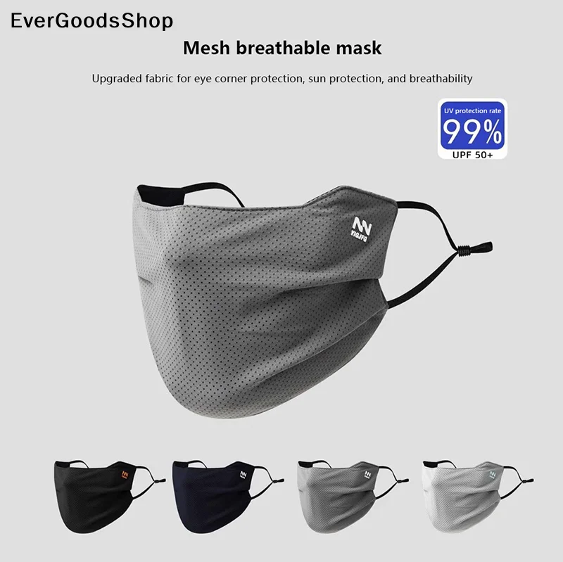 

✦ Sun Protection Face Mask For Men Reusable Breathable UV Face Shield Solid Color Washable Face Mask Summer Cycling Face Mask