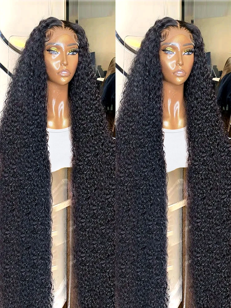 200 Density Human Hair Wigs For Women Curly Brazilian 13x6 13x4 Transparent Lace Frontal Wig Wet And Wavy 4x4 Lace Closure Wig