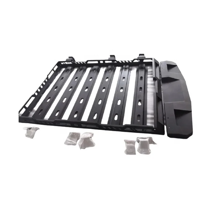 

Hot sale!Aluminum Cargo Carrier Without LED bar Luggage Basket Roll bar Cross bar Roof Racks for Jimny JB64/JB74 2018+