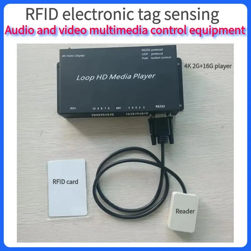 RFID electronic tags control media players digital Induction trigger RFID card reader Exhibition hall audio and video equipment