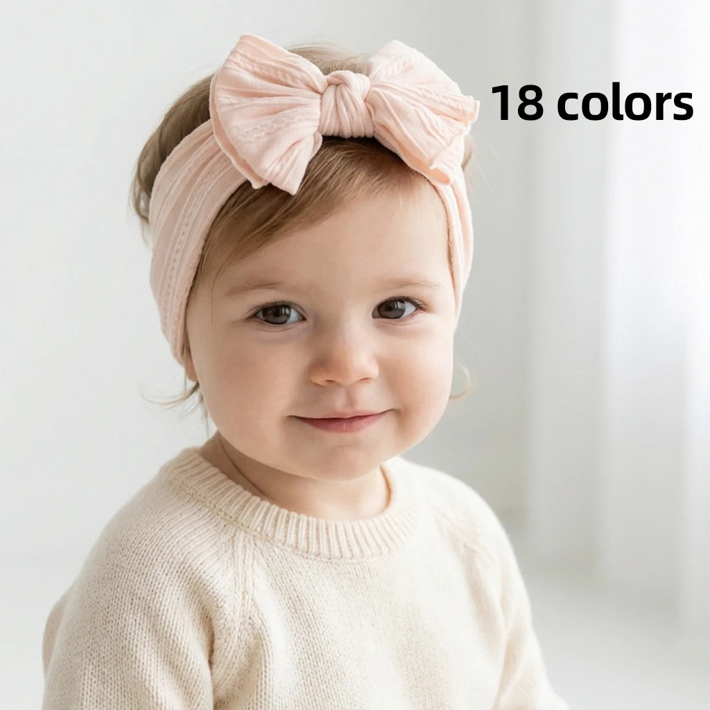 

New Soft Nylon Jacquard Hair Accessories Cute Children's Headbands Baby Stretch Soft Headbands