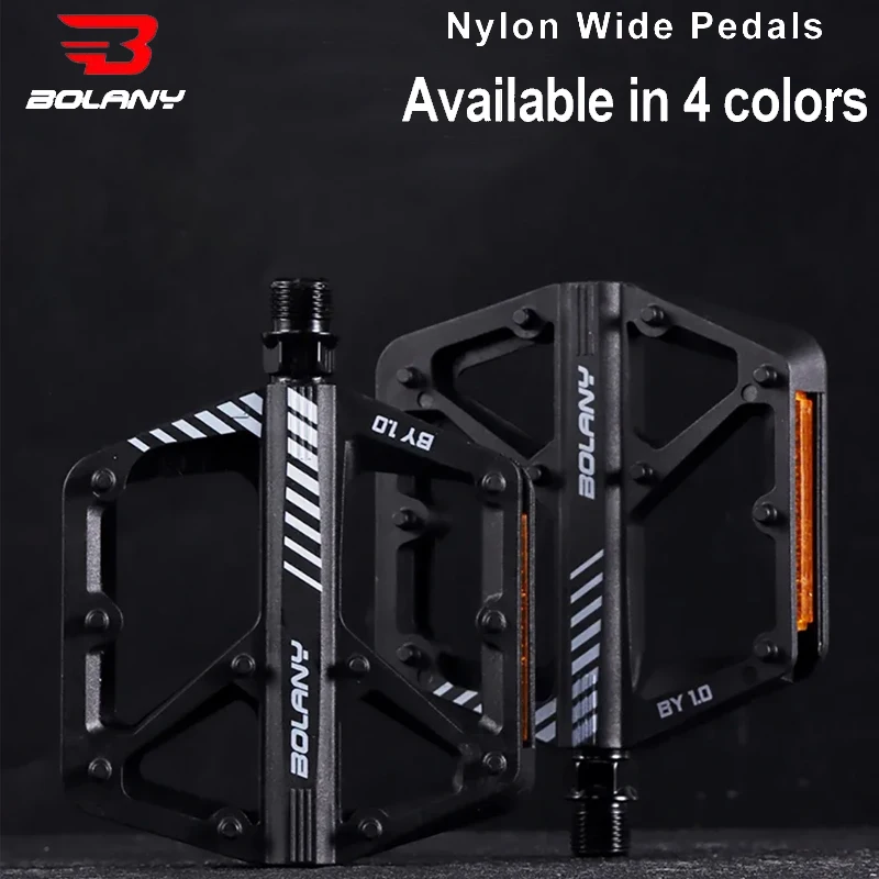 

BOLANY MTB Bicycle Pedals - Sealed Double Bearings, Nylon Anti-Slip Surface with Dustproof Design for Mountain/Road Bikes