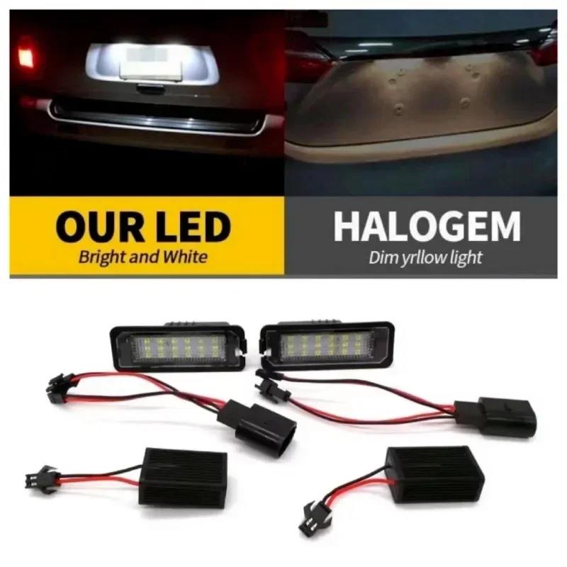 

For Seat Altea Exeo lbiza MK4 6J1.6J5.6J8 MK5 MK2 MK3 MK4 for Skoda Superb Auto LED Number License Plate Light Car Accesorios