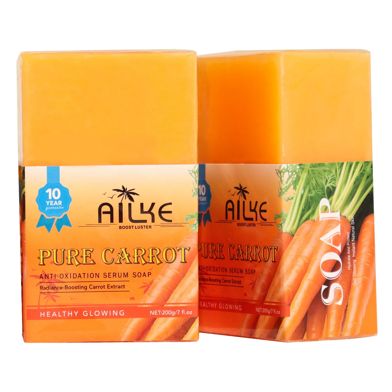 Wholesale Natural Carrot Extract Lightening Dull Complexion Strong Glowing Face Beauty Whitening Bar Soap For The Skin