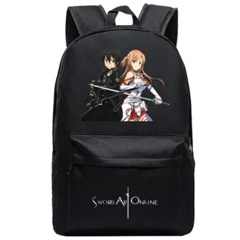 SAO Sword Art Online Mochila, Bolsa de Designer, Anime Masculino, Adolescentes, Sacos de Livro Estudantil Feminino, Mochila de Volta à Escola, Viagem