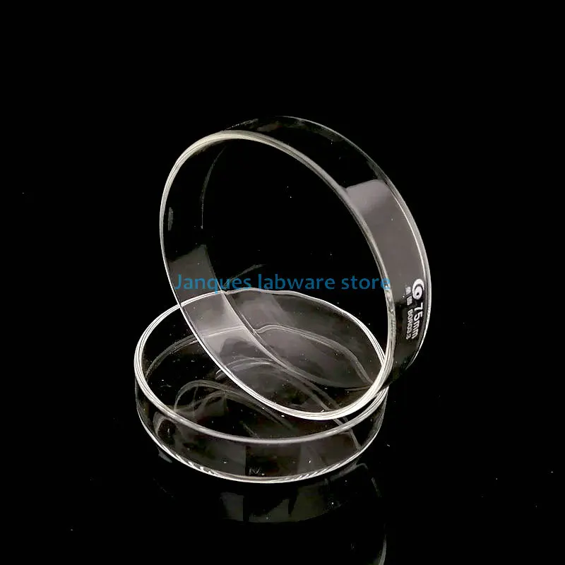 Prato da cultura de petri do vidro de borosilicate de 5 pces diâmetro 75mm usado para a cultura de bactérias, células e bactérias do ácido láctico