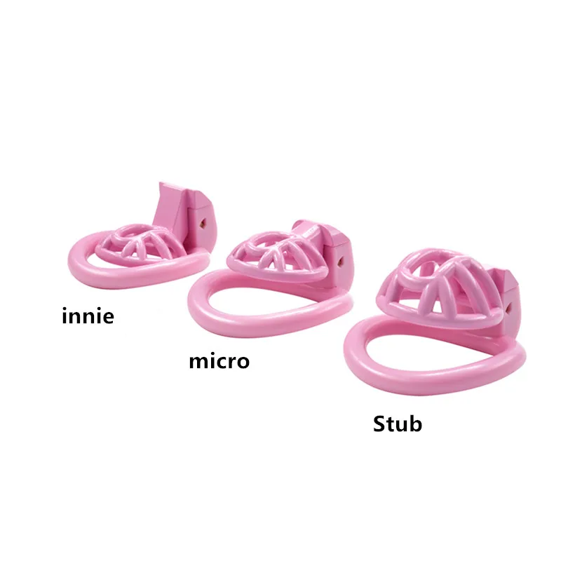 Locked In Lust Male Chastity Cage Innie Male Chastity Device with 4 Penis Ring ,Cherry Keeper MicroCage Sex Toys