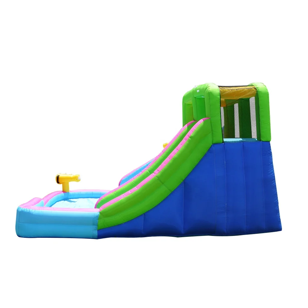 

Inflatable bouncing toy with basketball rack water castle bouncing bodyguard inflatable combination double water slide