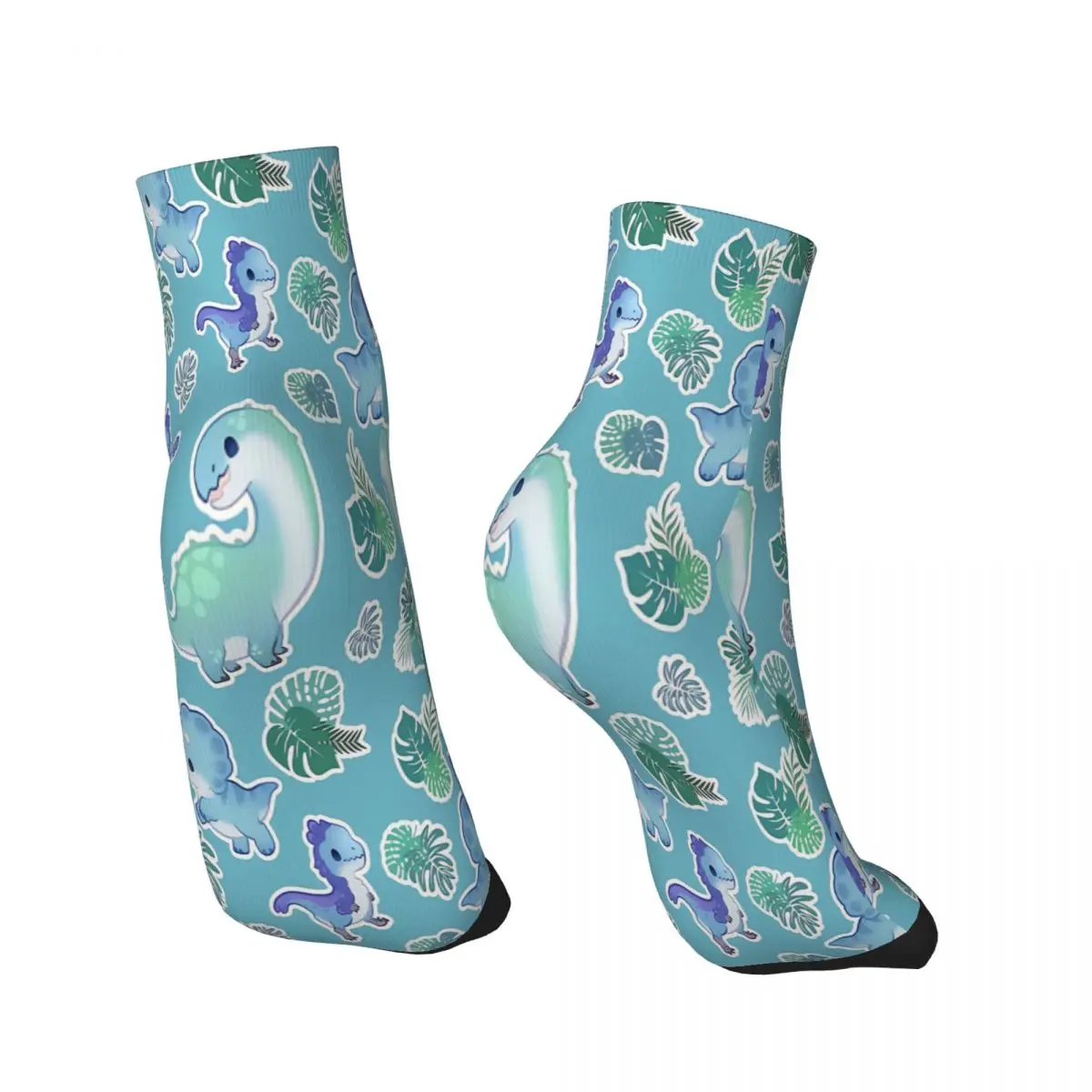 Blue Dinosaurs Ankle Socks Male Mens Women Summer Stockings Harajuku